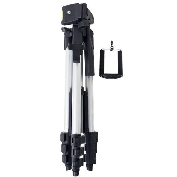 Штатив для телефона и фотоаппарата Tripod 3110 PRO портативный трипод 0,35-1.02м высота. Цвет: серебряный 00012537 фото