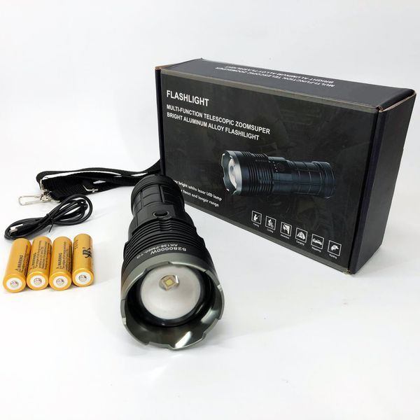 Ручний ліхтар Police AK138 WHITE LASER LED PM60-TG із зарядкою USB, що працює від 4х18650 акумуляторів 00023438 фото