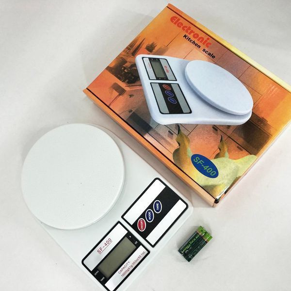 Весы кухонные электронные Domotec SF-400 с LCD дисплеем Белые до 10 кг 00018713 фото