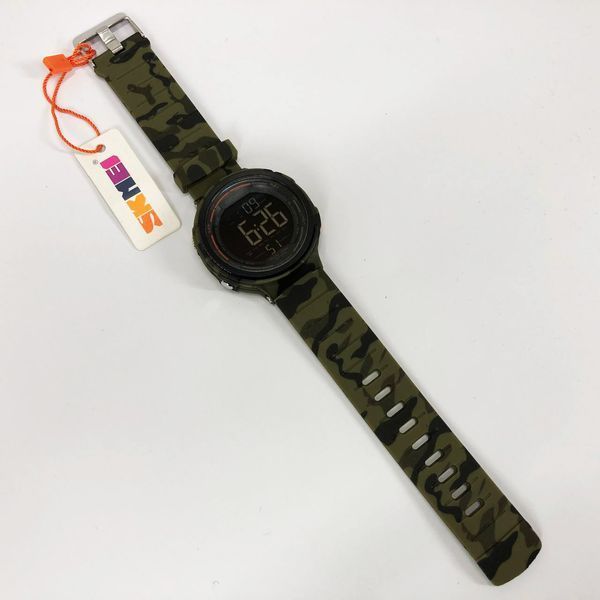 Годинник наручний чоловічий SKMEI 1841CMGN ARMY GREEN CAMO, водонепроникний чоловічий годинник. Колір: зелений 00022055 фото