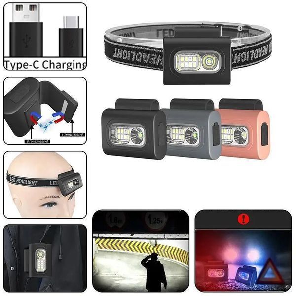 Ліхтар налобний 505-XPE+8SMD(white+red+blue) 00023228 фото