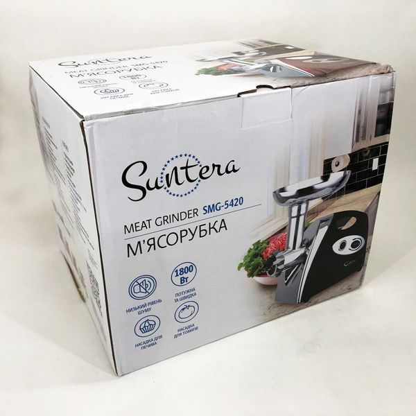 Электромясорубка Suntera SMG-5420B 1800 Вт, электромясорубка соковыжималка для томатов, мясорубка для дома 00018955 фото