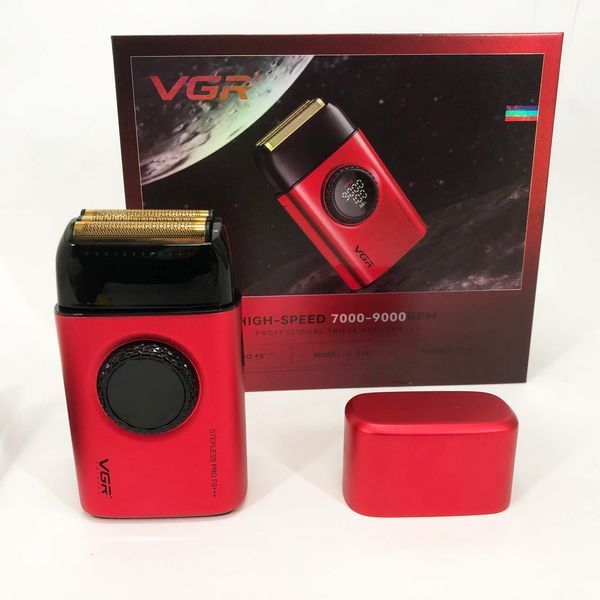Електробритва VGR V-378 RED шейвер, подвійне лезо, регулювання потужності 7000-9000 RPM. Колір: червоний 00014806 фото