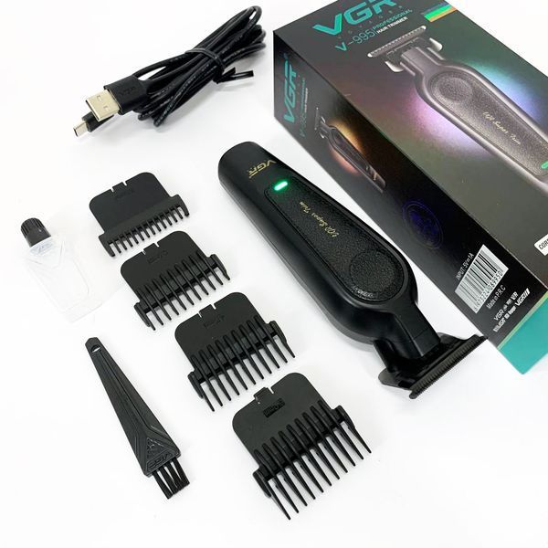 Аккумуляторная машинка для стрижки VGR V-995 + 4 насадки, 2000 мАч, USB 00014856 фото
