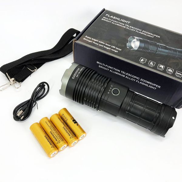 Ручний ліхтар Police AK138 WHITE LASER LED PM60-TG із зарядкою USB, що працює від 4х18650 акумуляторів 00023438 фото