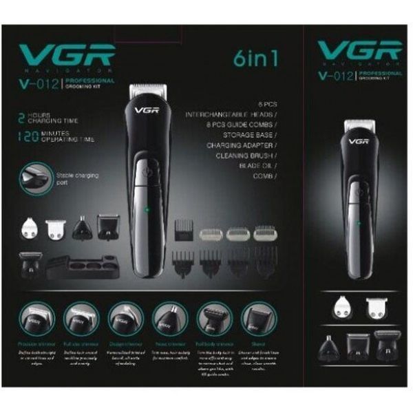 Машинка для стрижки волосся VGR V-012, Перукарня для бороди бездротова, Тример бездротовий 00015383 фото