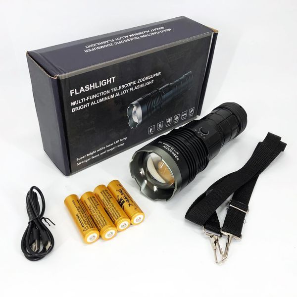 Ручний ліхтар Police AK138 WHITE LASER LED PM60-TG із зарядкою USB, що працює від 4х18650 акумуляторів 00023438 фото