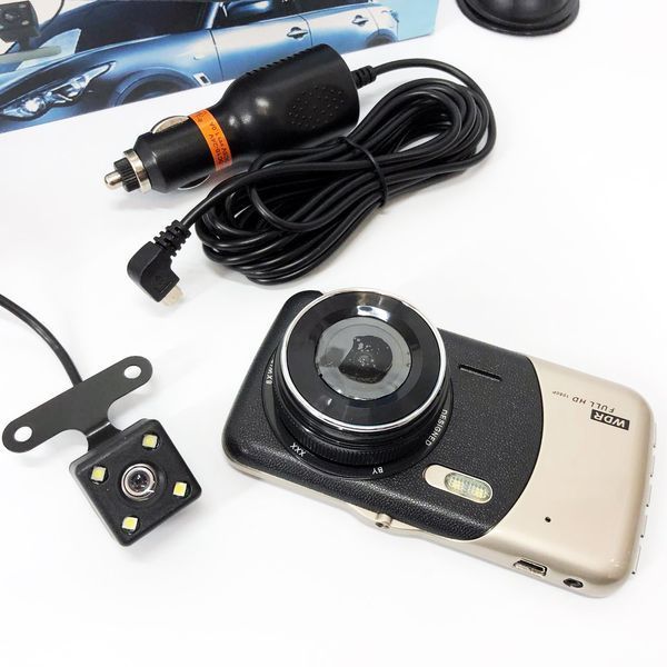 Відеореєстратор автомобільний MHZ DVR CT503 1080P з двома камерами, Реєстратор з камерою на машину 00016829 фото