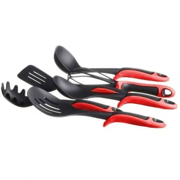 Набор кухонных принадлежностей КРАСНЫЙ KITCHEN TOOLS, 7 предметов Кухонный набор с подставкой 00020427 фото