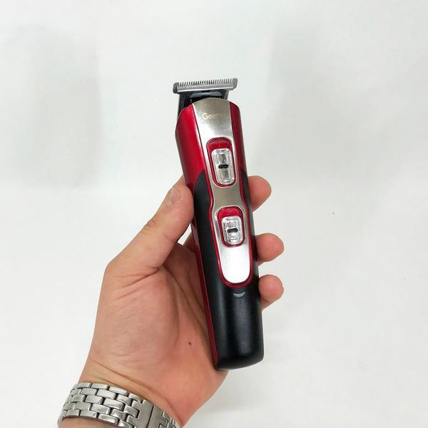 Машинка для стрижки 10в1 GEMEI GM-592, окантовочная машинка, подстригательная машинка. Цвет: красный 00014314 фото