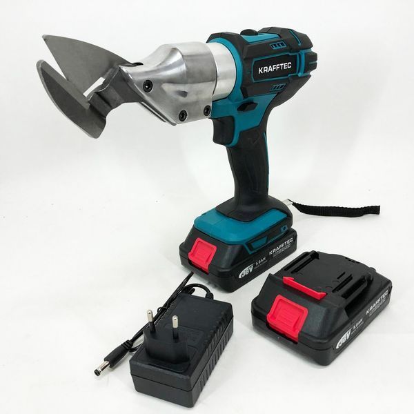 Аккумуляторные ножницы по металлу в кейсе Krafftec DJS130R, 2 акб 36V/5AP 00012658 фото