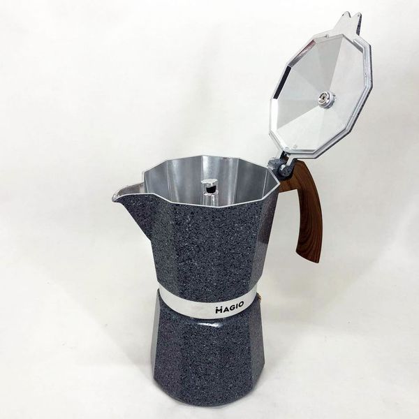 Гейзерная кофеварка Magio MG-1012 450 мл, кофеварка для дома, гейзерная турка для кофе, кофейник гейзерный 00019869 фото
