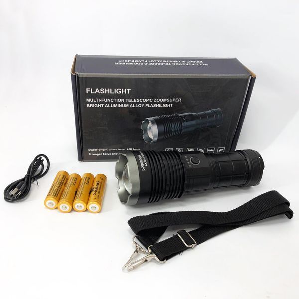 Ручний ліхтар Police AK138 WHITE LASER LED PM60-TG із зарядкою USB, що працює від 4х18650 акумуляторів 00023438 фото