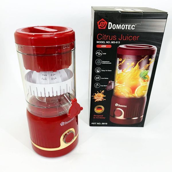 Соковитискач для цитрусових Domotec MS-613 250мл. Колір: червоний 00019479 фото