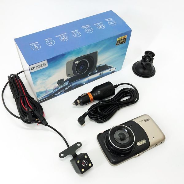 Відеореєстратор автомобільний MHZ DVR CT503 1080P з двома камерами, Реєстратор з камерою на машину 00016829 фото