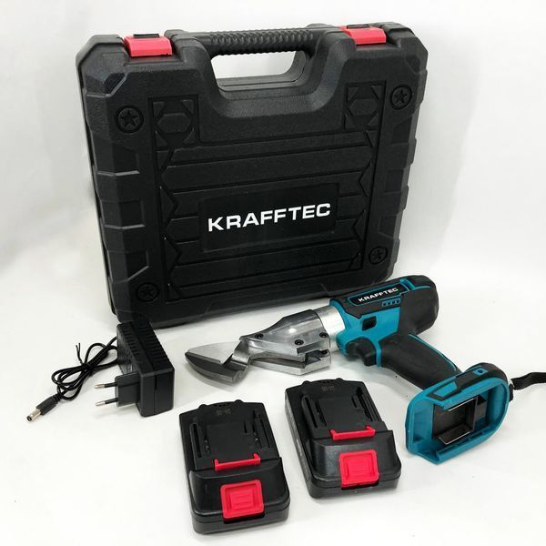 Аккумуляторные ножницы по металлу в кейсе Krafftec DJS130R, 2 акб 36V/5AP 00012658 фото