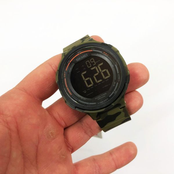 Годинник наручний чоловічий SKMEI 1841CMGN ARMY GREEN CAMO, водонепроникний чоловічий годинник. Колір: зелений 00022055 фото