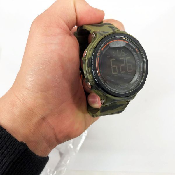 Годинник наручний чоловічий SKMEI 1841CMGN ARMY GREEN CAMO, водонепроникний чоловічий годинник. Колір: зелений 00022055 фото