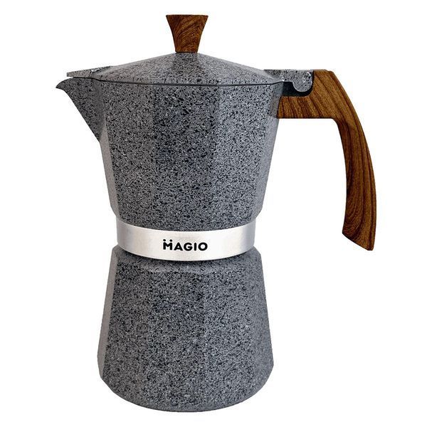 Гейзерная кофеварка Magio MG-1012 450 мл, кофеварка для дома, гейзерная турка для кофе, кофейник гейзерный 00019869 фото