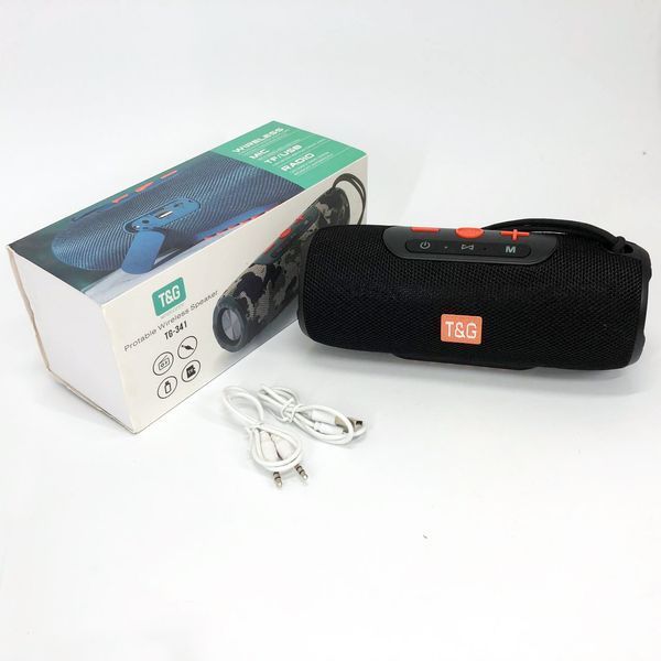 Портативна Bluetooth колонка TG341 зі шнурком, акумуляторна переносна колонка. Колір: чорний 00017222 фото