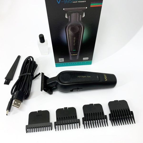 Аккумуляторная машинка для стрижки VGR V-995 + 4 насадки, 2000 мАч, USB 00014856 фото
