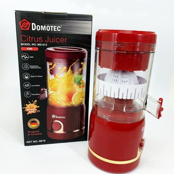Соковитискач для цитрусових Domotec MS-613 250мл. Колір: червоний 00019479 фото