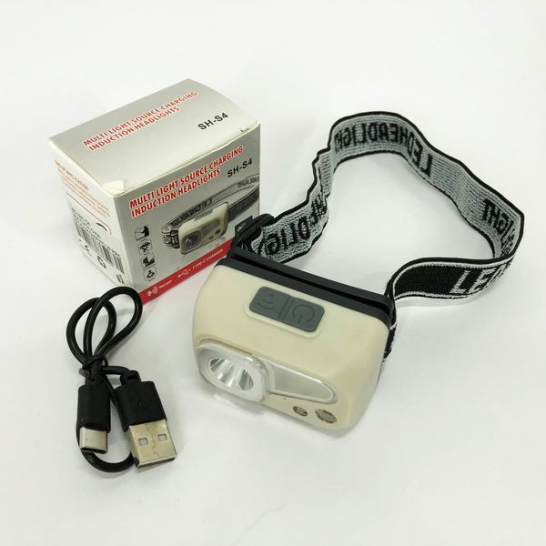 Фонарь налобный SH-S4-XPE+3SMD, Мощный аккумуляторный налобный фонарик, Налобный фонарь яркий 00022962 фото