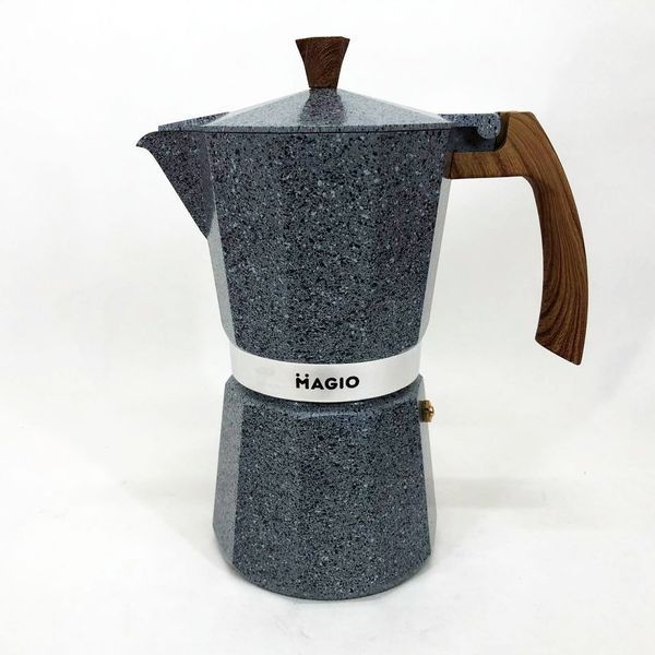 Гейзерная кофеварка Magio MG-1012 450 мл, кофеварка для дома, гейзерная турка для кофе, кофейник гейзерный 00019869 фото