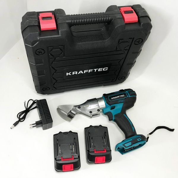 Аккумуляторные ножницы по металлу в кейсе Krafftec DJS130R, 2 акб 36V/5AP 00012658 фото