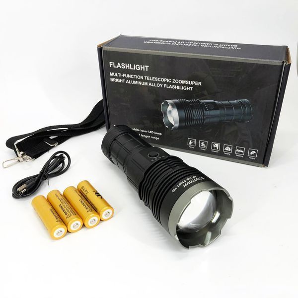 Ручний ліхтар Police AK138 WHITE LASER LED PM60-TG із зарядкою USB, що працює від 4х18650 акумуляторів 00023438 фото