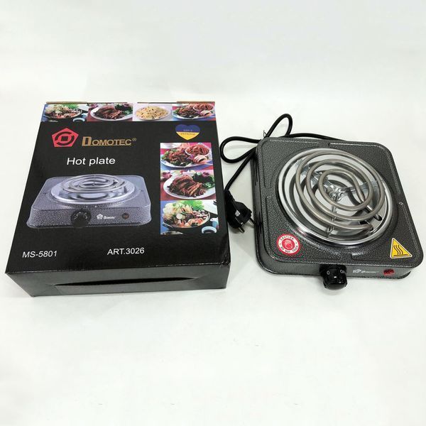 Электроплита спиральная плита настольная Domotec MS-5801 1000 W, Переносная компактная электроплита 00018865 фото