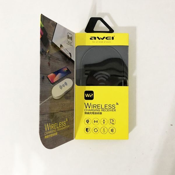 Бездротовий зарядний пристрій Awei W2, бездротове заряджання usb для iPhone для андроїд. Колір: чорний 00017596 фото