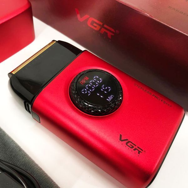 Електробритва VGR V-378 RED шейвер, подвійне лезо, регулювання потужності 7000-9000 RPM. Колір: червоний 00014806 фото