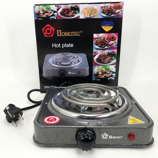 Электроплита спиральная плита настольная Domotec MS-5801 1000 W, Переносная компактная электроплита 00018865 фото