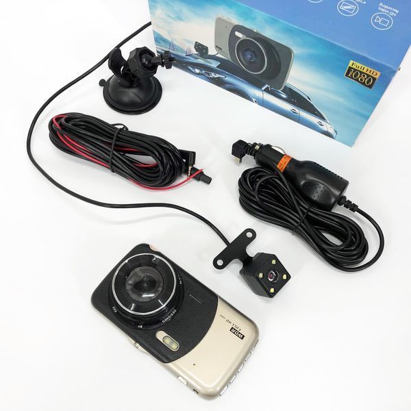 Відеореєстратор автомобільний MHZ DVR CT503 1080P з двома камерами, Реєстратор з камерою на машину 00016829 фото