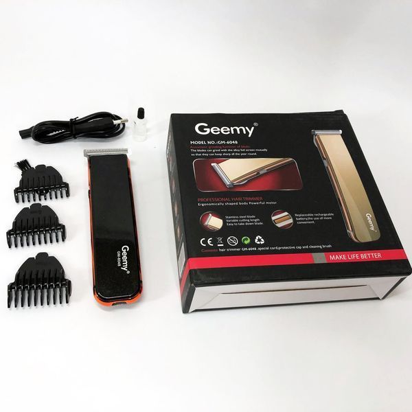 Машинка для стрижки GEMEI GM-6048, Машинка для стрижки домашня, електробритва для голови. Колір: чорний 00015212 фото
