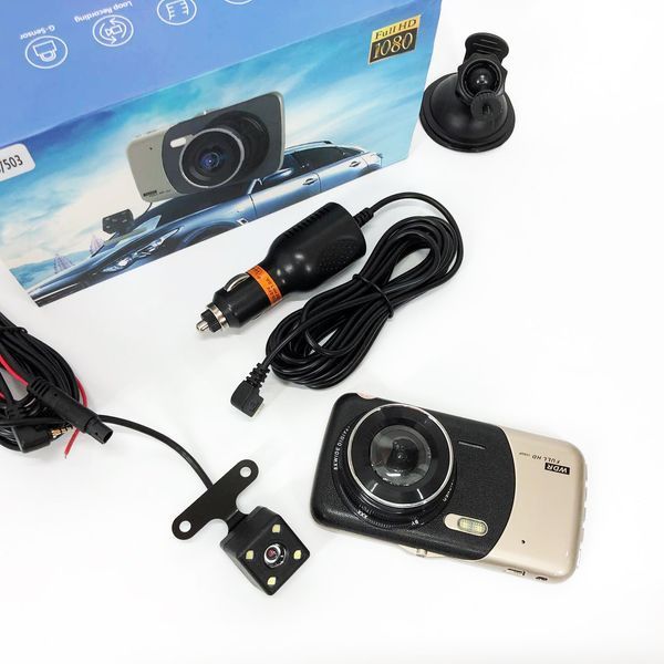 Відеореєстратор автомобільний MHZ DVR CT503 1080P з двома камерами, Реєстратор з камерою на машину 00016829 фото