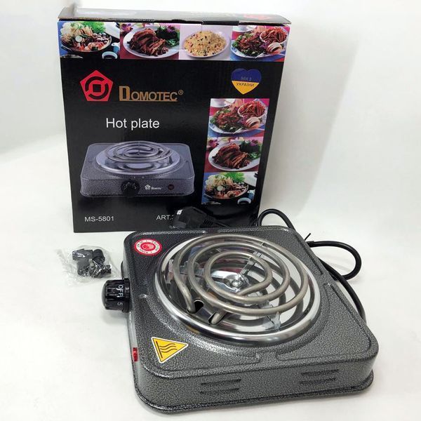 Электроплита спиральная плита настольная Domotec MS-5801 1000 W, Переносная компактная электроплита 00018865 фото