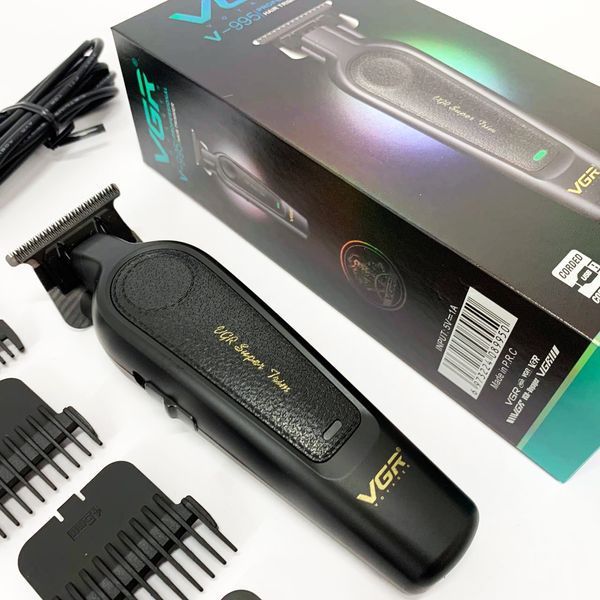Аккумуляторная машинка для стрижки VGR V-995 + 4 насадки, 2000 мАч, USB 00014856 фото