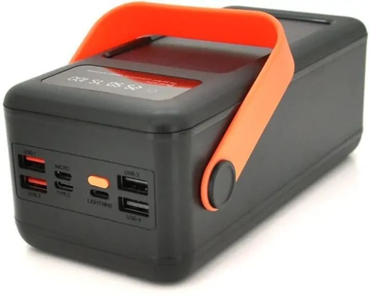 Портативная батарея наружная повербанк Power Bank 50000 mAh с солнечной панелью и фонариком YM-635CX 00017933 фото