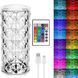 Настольная лампа Роза с пультом RGB Crystal Rose. Проекционный светильник-торшер ночник rose diamond table lamp кристалл 00022177 фото 1