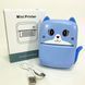 Портативный детский термопринтер с Bluetooth A8 Cat мини принтер для телефона Blue 00016264 фото 2