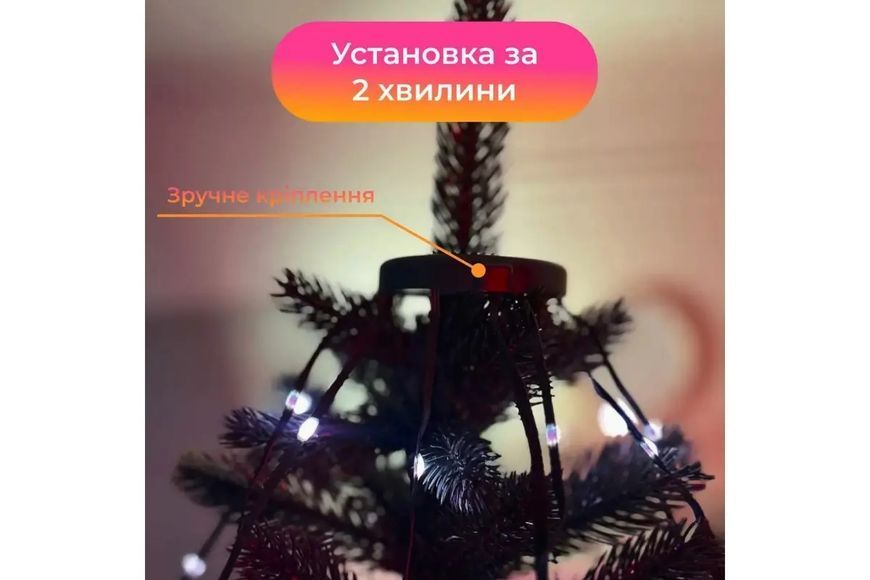 Гирлянда Смарт Конский хвост Bluetooth 10 нитей по 2м с пультом (SFK-02) 00024861 фото