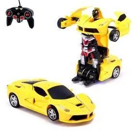 Синій Машинка трансформер Автобот Lamborghini Robot Car на радіокеруванні 2в1 00016375 фото