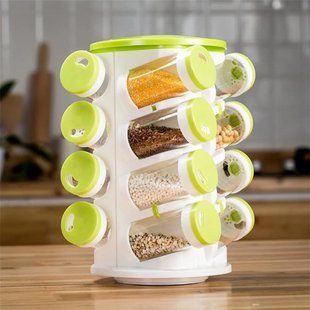 Стійка для зберігання спецій spice rack sixteen in one, набір для спецій 16 в 1 00020356 фото