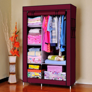 Тканевый шкаф органайзер для вещей на 2 секции складной 105х45х170см Storage Wardrobe Цвет: темно-серый 00013269 фото