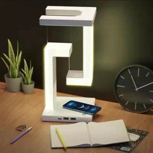 Настільна лампа SHS 2238 світлодіодна з 2*USB та бездротовою зарядкою 10W 00017385 фото