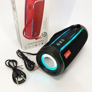 Портативная Bluetooth колонка с LED подсветкой TG288, аккумуляторная колонка для музыки. Цвет: черный 00017706 фото