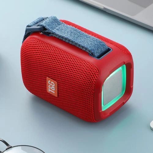 Портативная Bluetooth колонка TG339 5W с RGB подсветкой, Громкая блютуз колонка. Цвет: красный 00017223 фото