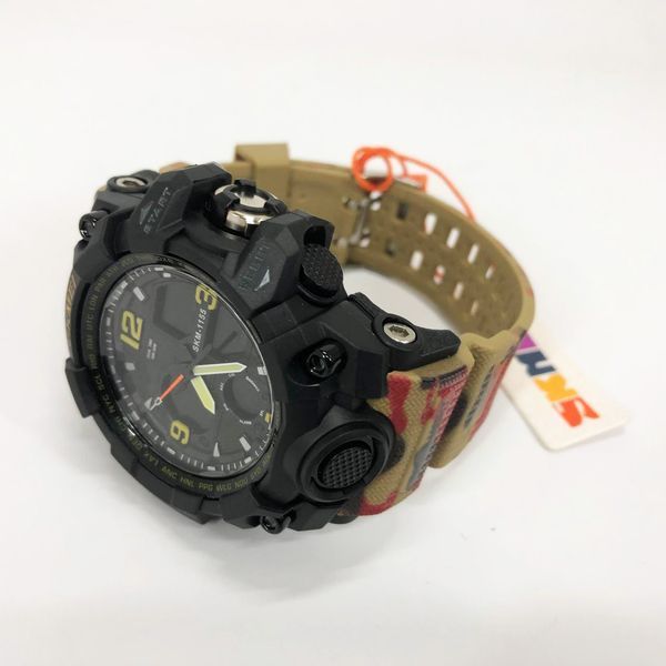 Часы наручные мужские SKMEI 1155BAG RED CAMO, брендовые мужские часы. Цвет: красный камуфляж 00022027 фото